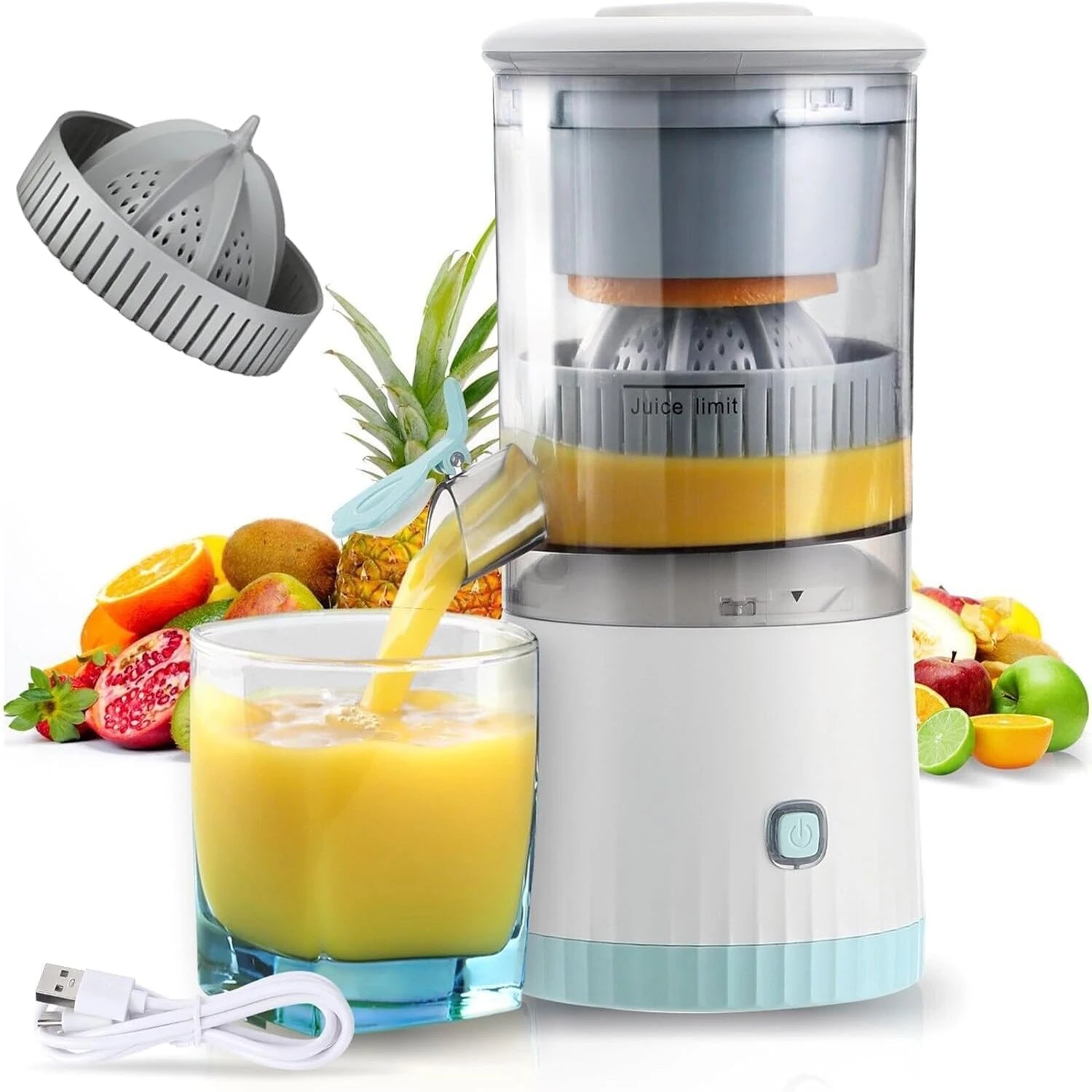 Portable Electric Citrus Juicer USB Charging Orange Juice Squeezer
